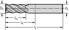 Immagine di Fresa per spallamenti e scanalature in metallo duro integrale MC388 • Advance • Codolo DIN 6535 HA • metrico • Angolo d'elica 50° • Keyslot milling and helical mi