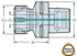 Picture of ER collet chucks for internal cooling C.-391.14 • metric • For ER collets in accordance with DIN 6499/ISO15488 • For use with sealing disc