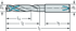 Picture of Solid carbide drills with coolant-through A3389DPL • DIN 6537 L • 5xD • point angle 140°