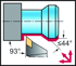 Picture of Shank tool – Rigid clamping DVJN • Walter Turn • metric • Square shank • κ=93°