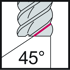 Picture of Solid carbide shoulder/slot mills H6E2211 • Protostar • ConeFit • metric • flute helix angle 45° • Type Al 45 • center cutting capability