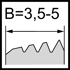 Picture of Maschio a macchina in HSS-E-PM • Prototex Megasprint • ≤3xD • M/6H • DIN 371 • Indicato per fori passanti