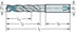 Picture of Solid carbide drills with coolant-through A3486TIP • ALPHA 44 • 8xD • DIN 6535 HA shank • point angle 130°