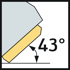 Picture of Frese ottagonali a spianare M5004 • Codolo cilindrico • κ=43° • metrico