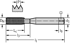 Picture of Maschio a rullare a macchina in HSS-E • Protodyn C • ≤3xD • M/6HX • DIN 2174° • Indicato per fori ciechi • Indicato per fori passanti