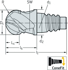 Picture of Solid carbide ball-nose copy milling cutters AH8E11118 • Protostar • ConeFit  • TAX • inch • flute helix angle 40°