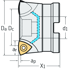 Picture of High-feed milling cutter F4030 • Parallel bore DIN 138 transverse keyway • κ=21° • metric