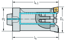 Picture of Utensile di barenatura a due taglienti B3220 • Attacco modulare NCT • metrico