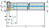 Picture of Frese ottagonali a spianare M5004 • Codolo cilindrico • κ=43° • metrico