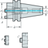 Picture of MAS-BT JIS B 6339 master A100M.4 • metric • Modular NCT adaptor • ISO 7388-2