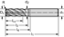 Immagine di Fresa per spallamenti e scanalature in metallo duro integrale MC377-A-B-R-C