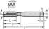 Picture of HSS-E PM machine taps • Prototex Sprint • B = 3.5-5xTP (plug chamfer) • ≤3xD • M/6H • DIN 371 • Suitable for through hole