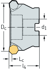 Picture of Heptagon-Planfräser F4045 • Zyl. Bohrung Quermitnahme DIN 138 • κ=45° • metrisch