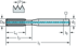 Picture of HSS-E-PM machine thread formers TC430 • Supreme • C = 2-3xTP (semi-bottom chamfer) • ≤3,5xD • M/6HX • DIN 2174° • Suitable for blind hole