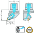 Picture of Turning tools – Rigid clamping C...-DDHN...-P • Walter Turn • metric • Walter Capto TM  ISO 26623 • κ=107,5°