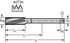 Picture of HSS-E machine taps • Paradur N • D = 18-20xTP • ≤3xD • M/6H • DIN 376 • left hand flute 15° • Suitable for through hole