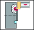 Immagine di Boring bar for exchangeable head – Axial grooving W3271-E16L-42-WE09