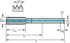 Picture of HSS-E PM machine taps • Paradur Eco CI • C = 2-3xTP (semi-bottom chamfer) • ≤3xD • UNC/2B • DIN/ANSI • neutral (straight) flute 0° • Suitable for blind ho