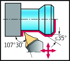 Picture of Shank tool – Copy turning system W1011...-S-P • Walter Turn • metric • Square shank • κ=107,5°