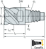 Picture of Solid carbide shoulder/slot mills MC326 • ConeFit • inch • flute helix angle 50° • Type N 50 • center cutting capability