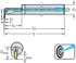 Picture of Boring bar – Internal grooving G1221...-P • Screw clamping • Precision cooling • inch • Parallel shank