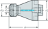 Picture of ER-Spannzangenfutter mit Innenkühlung AK300M • metrisch • Für ER-Spannzangen nach DIN 6499/ISO15488