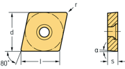 Picture of Inserti romboidali positivi 80° CCMT ...-E47