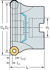 Immagine di Octagonal face milling cutters M5004 • Parallel bore DIN 138 transverse keyway • κ=43° • inch