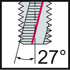 Picture of Fresa a filettare in metallo duro integrale • TMC • M60 • TICN • ≤2xD • Codolo DIN 6535 HA • Codice tipo di uscita refriger: Uscita assiale concentrica