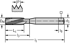 Picture of HSS-E machine taps • Paradur N • D = 18-20xTP • ≤3xD • M/6H • DIN 371 • left hand flute 15° • Suitable for through hole