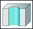 Immagine di Maschio a macchina in HSS-E-PM • Prototex TiNi • ≤2xD • UNC/2B • ~DIN 2184-1 • Indicato per fori passanti