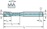 Picture of HSS-E PM machine taps • Paradur Eco Plus • C = 2-3xTP (semi-bottom chamfer) • ≤3xD • UNF/2B • ~DIN 2184-1 • right hand flute 45° • Suitable for blind hole