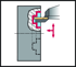 Immagine di Utensile con codolo – Esecuzione di gole frontali G1111-2525-R-GX-P