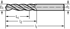 Picture of Punta elicoidale in HSS-E, lunga A1544 • DIN 340 • 12xD • Codolo cilindrico • Angolo di punta 130°