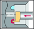 Immagine di Boring bar for exchangeable head – Axial grooving W3271-E16R-42-WE09