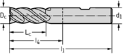Immagine di Frese per spallamenti e scanalature in metallo duro integrale MC326-W-B