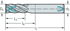 Picture of Solid carbide shoulder/slot mills H2034217 • Proto max • DIN 6535 HA shank • metric • flute helix angle 38° • center cutting capability