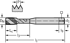 Picture of HSS-E machine taps • Paradur Uni • C = 2-3xTP (semi-bottom chamfer) • ≤3xD • M/6H • DIN 371 • right hand flute 40° • Suitable for blind hole