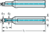 Immagine di Boring bar for exchangeable head W3270-E-INNEN-WE-INCH