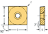 Picture of Turning Insert – Positive square SCMT09T308-PS5 WAM30