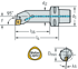 Picture of Boring bar – Lever clamping PCLNR-CAPTO-INNEN