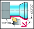 Picture of Shank tool – Rigid clamping DDHN • Walter Turn • metric • Square shank • κ=107,5°