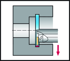 Picture of Boring bar – Internal grooving G1221...-P • Screw clamping • Precision cooling • inch • Parallel shank