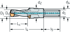 Picture of Exchangeable-tip drills D4240-02 • Cylindrical shank with flat • metric • 2,5xD • point angle 140° • step included angle 45° • Z=2