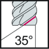 Kép a következőről: Kerámia sarok- / horonymarók MC075 • ConeFit • metrikus • horony spirálszög 35°