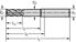 Picture of Solid carbide shoulder/slot mills MC326 • Supreme • DIN 6535 HA shank • metric • flute helix angle 50° • Long reach • Type N 50, long • center cutting capability