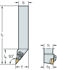 Picture of Shank tool – Rigid clamping DVJN • Walter Turn • metric • Square shank • κ=93°