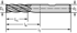 Immagine di Frese per spallamenti e scanalature in metallo duro integrale MC232 • Perform • Codolo DIN 6535 HB • pollice • Angolo d'elica 35° • Keyslot milling and helical mi