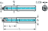 Immagine di Boring bar for exchangeable head – Axial grooving W3271.E0625L-42-WE09